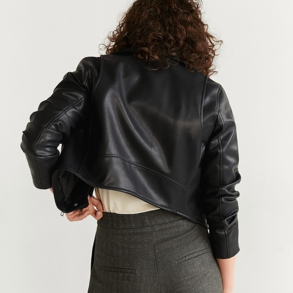 Mango Faux Leather Jacket - Picture 4 of 15